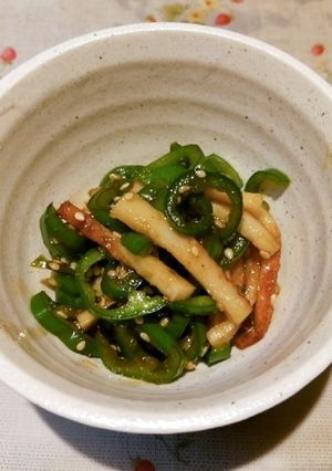 お弁当に！ピーマンとちくわの甘辛炒め-レシピのメイン写真