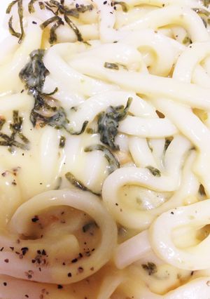 カルボナーラうどん-レシピのメイン写真