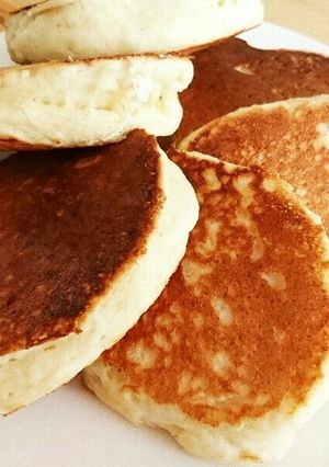 ヘルシー♪お豆腐のふわふわパンケーキ☆-レシピのメイン写真