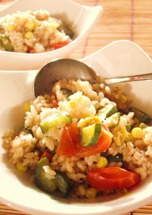ほっぺ落ちる!黒にんにくの野菜パエリア♪-レシピのメイン写真
