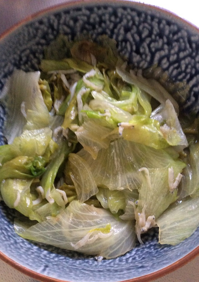 シラスとレタスの胡麻油炒め-レシピのメイン写真