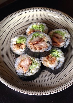 簡単でおいしい❗️照り焼きチキンのり巻き-レシピのメイン写真