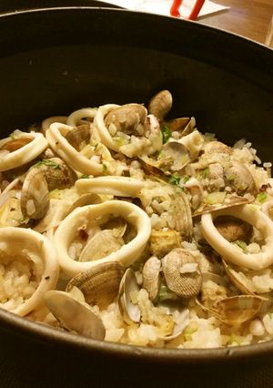 冷やご飯であさりとイカのリゾット-レシピのメイン写真