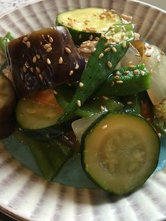 夏野菜餡かけ炒め-レシピのメイン写真