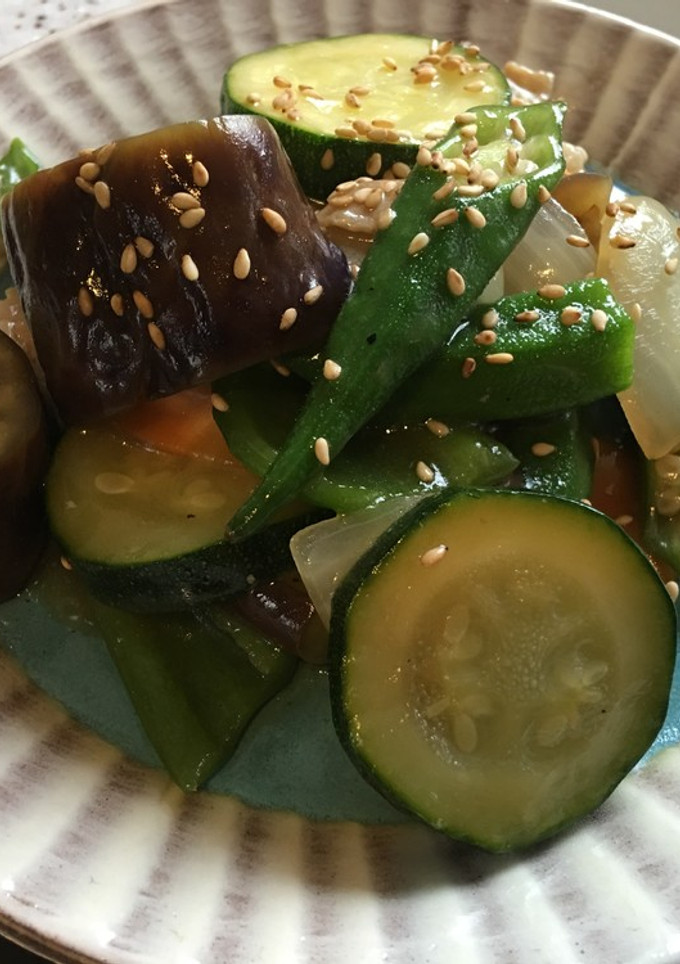 夏野菜餡かけ炒め-レシピのメイン写真