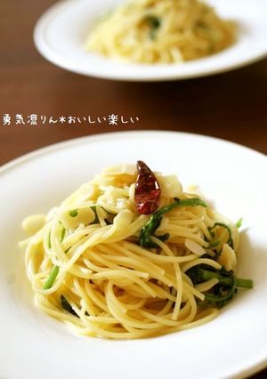 クレソンとアーモンドのアーリオオーリオ-レシピのメイン写真