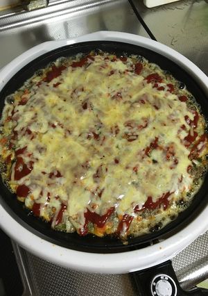 ホットプレートでピザ風オムレツ-レシピのメイン写真