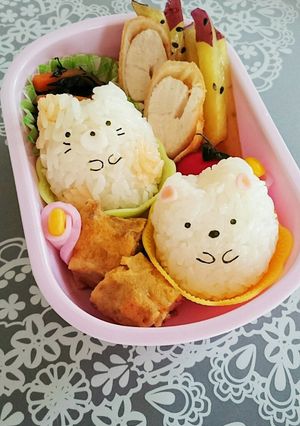 キャラ弁☆すみっコぐらし♪しろくま&ねこ-レシピのメイン写真