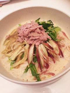 野菜たっぷりそうめん ゴマ豆乳スープ-レシピのメイン写真