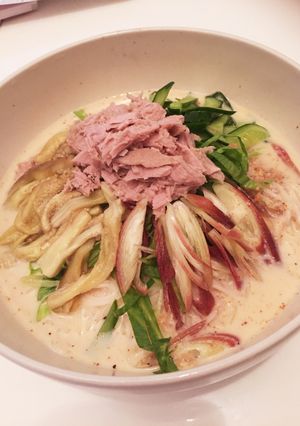 野菜たっぷりそうめん ゴマ豆乳スープ-レシピのメイン写真