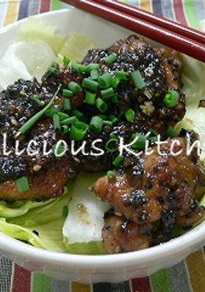 アーモンドとゴマの鶏照り丼-レシピのメイン写真