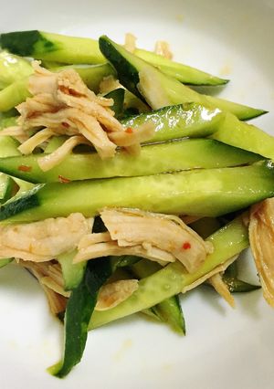 キュウリとササミの豆板醤和え-レシピのメイン写真