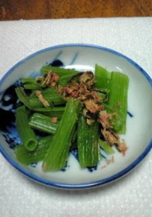 サバイバル料理？かぼちゃの茎のおひたし-レシピのメイン写真