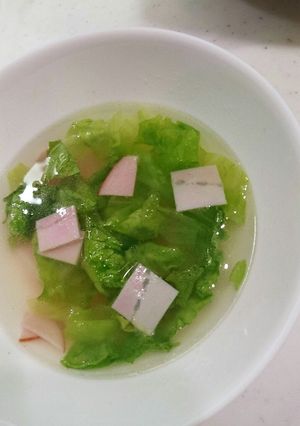 湯を注ぐだけ◎ハムレタスープ-レシピのメイン写真