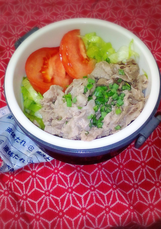 冷しゃぶ風　冷やし中華弁当-レシピのメイン写真