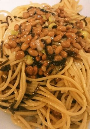 カフェ風 納豆パスタ-レシピのメイン写真