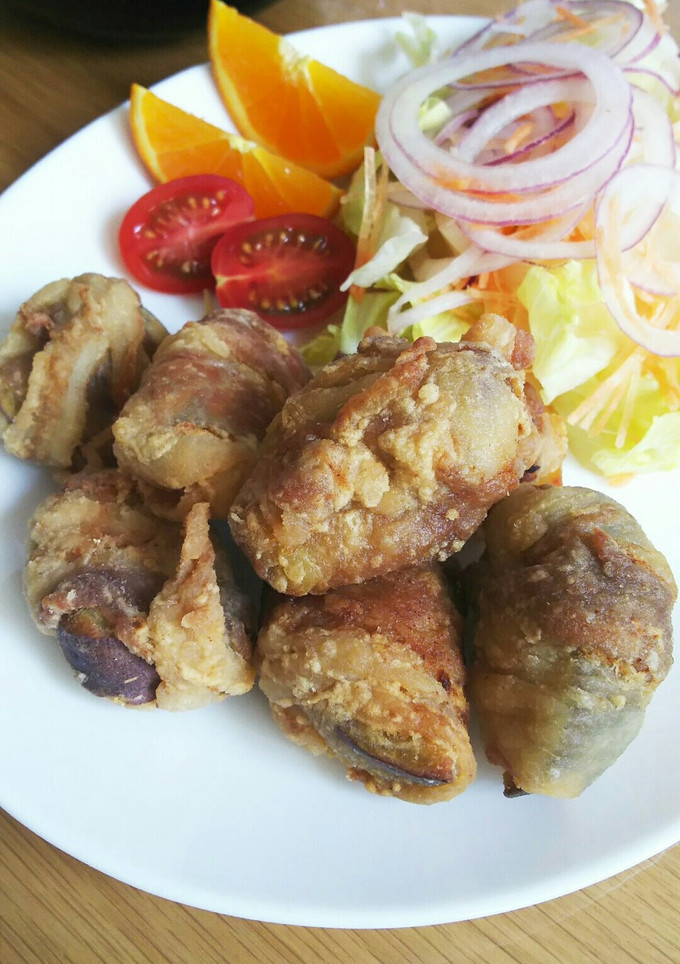 サツマイモの肉巻き竜田揚げ＊唐揚げ風にも-レシピのメイン写真
