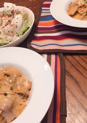 キムチクリームパスタ-レシピのメイン写真