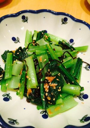 青菜の梅こぶ和え-レシピのメイン写真