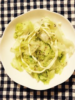 簡単! レタスのマヨクミン炒め-レシピのメイン写真