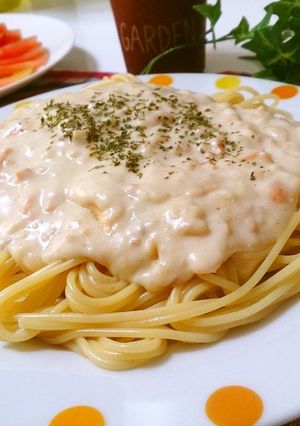 ローレル香る♪♪サーモンクリームパスタ-レシピのメイン写真