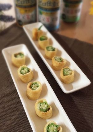 ピリっと辛いカリカリあげの明太オクラ巻き-レシピのメイン写真
