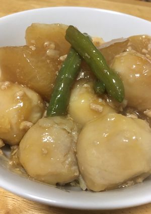 里芋と大根のひき肉あんかけ-レシピのメイン写真