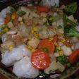 揚げモチの海鮮あんかけ