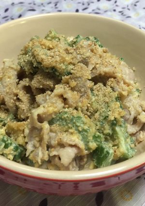 豚バラとゴーヤーの練りゴママヨわさび和え-レシピのメイン写真