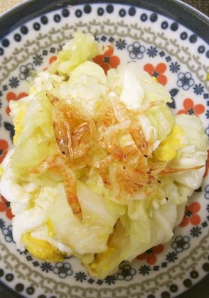 電子レンジで簡単！キャベツの卵とじ☆-レシピのメイン写真