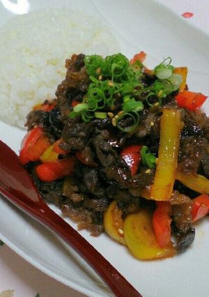 簡単!牛肉とパプリカでプルコギ風☆-レシピのメイン写真