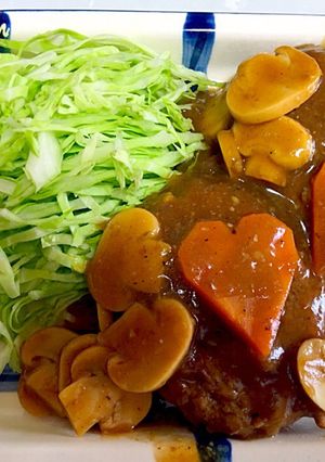 簡単なカレー味の煮込みハンバーグ-レシピのメイン写真