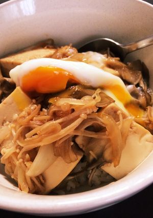 豆腐とキノコの甘辛丼-レシピのメイン写真