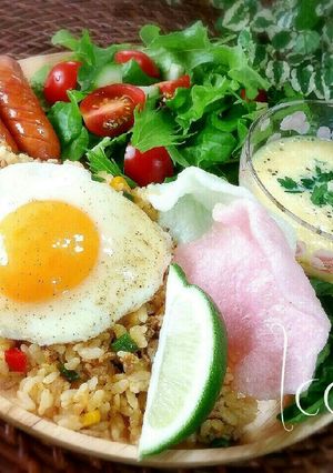 夏休みに簡単♪カレーピラフ風混ぜご飯-レシピのメイン写真