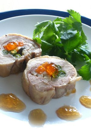 鶏ロールと麺つゆジュレ-レシピのメイン写真