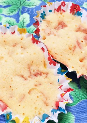 離乳食に。レンジでスイカ蒸しパン-レシピのメイン写真