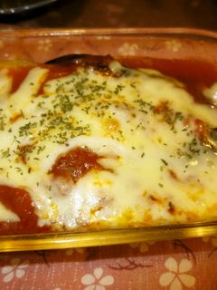 茄子とピーマンミートソース重ねチーズ焼き-レシピのメイン写真