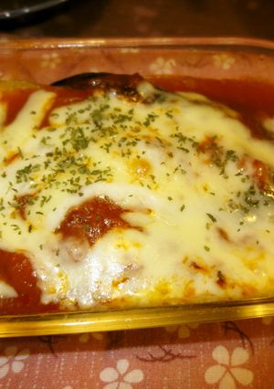 茄子とピーマンミートソース重ねチーズ焼き-レシピのメイン写真