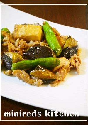 なすと豚肉と厚揚げのみそ炒め-レシピのメイン写真