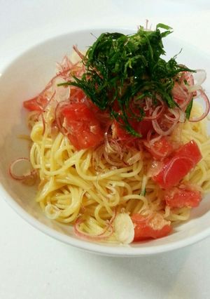 簡単！トマトとツナの和風冷製パスタ-レシピのメイン写真