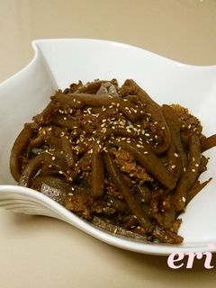 コンニャクと牛肉のきんぴら-レシピのメイン写真