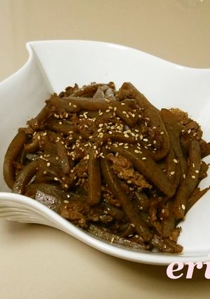 コンニャクと牛肉のきんぴら-レシピのメイン写真