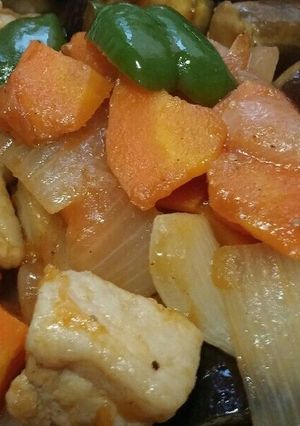 ゴロゴロ野菜と豚のポークチャップ-レシピのメイン写真