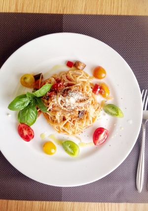 簡単!残ったラタトゥイユで冷製パスタ-レシピのメイン写真