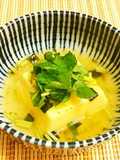 松茸のお吸い物で☆冷やし餡かけ玉子豆腐