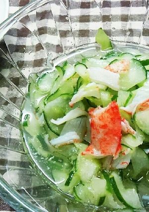 特大胡瓜は酢の物に✨シンプルな甘酢です-レシピのメイン写真