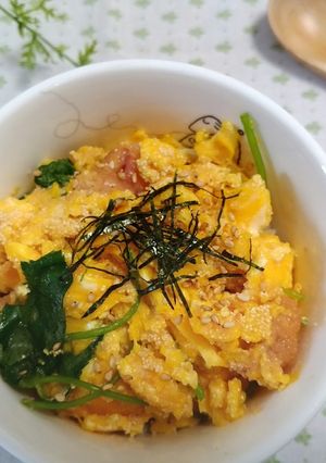 マグ丼(マグカップ丼ぶり)～明太子卵丼～-レシピのメイン写真