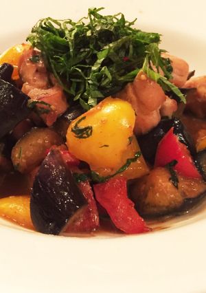ナスと鶏モモ肉の大葉味噌炒め-レシピのメイン写真