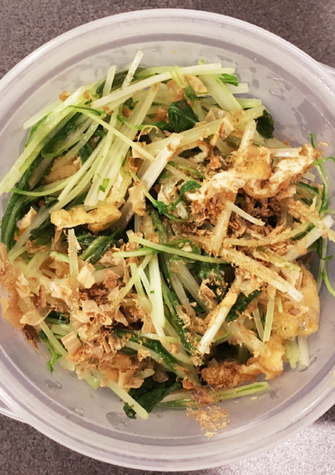 水菜と油揚げの煮物-レシピのメイン写真