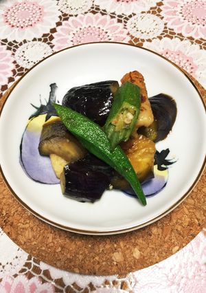 なすとおくらのさっぱり煮-レシピのメイン写真